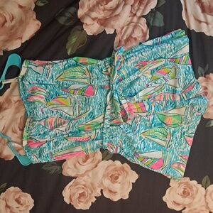 Lilly Pulitzer Strapless Sailboat Romper
